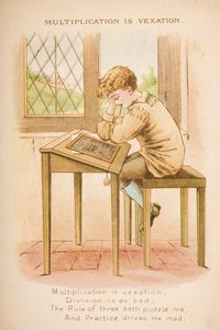 Multiplication is Vexation, z „Rymów i opowieści starej matki gęsi”, wydanej przez Fredericka Warne und Co., ok. 1890 (chromolitho) autorstwa Constance Haslewood
