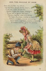 Rymowanka: Jeden, Dwa, Klamra Mojego Buta (chromolitho)