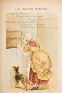 Old Mother Hubbard, z „Rymes and Tales Old Mother Goose”, wydane przez Fredericka Warne und Co., ok. 1890 (chromolitho)