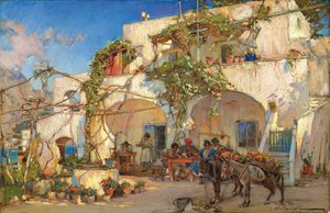 W karczmie (olej na płótnie) autorstwa Constantin Alexandrovich Westchiloff