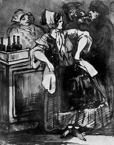 Le Comptoir, XIX wiek, 1930. autorstwa Constantin Guys