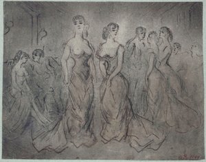 Wnętrze domu publicznego, kobiety i mężczyźni, ok. 1875 r. autorstwa Constantin Guys