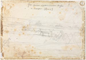 Scena obozowiska wojennego (verso) autorstwa Constantin Guys