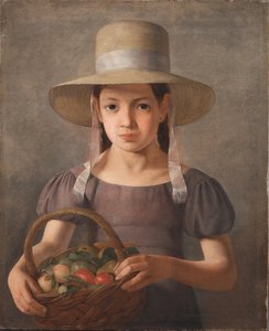 Dziewczyna z owocami w koszyku autorstwa Constantin Hansen