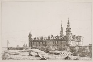 Duński: Kronborg widziany od strony północno-zachodniej autorstwa Constantin Hansen