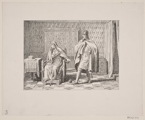 Ilustracja do Svenda Grundtviga, „Marsk Stig: duńska pieśń ludowa z XIII wieku”, 1861 autorstwa Constantin Hansen