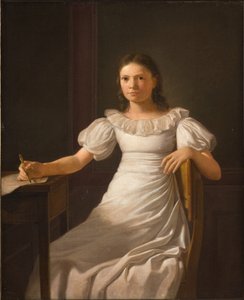 Siostra artysty Alvilde autorstwa Constantin Hansen