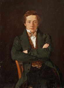 Portret Martina Hammericha (1811-1881), późniejszego profesora, portret w 3/4 długości, en face autorstwa Constantin Hansen