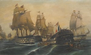 Bitwa pod Trafalgar autorstwa Constantinos Volanakis