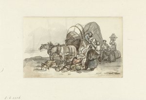 Rozładunek samochodu autorstwa Constantinus Cornelis Huysmans