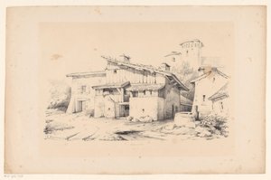 Domy i wieża Krajobraz (tytuł serii) autorstwa Constantinus Cornelis Huysmans