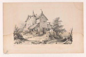 Stary dom w krajobrazie Krajobraz (tytuł serii)