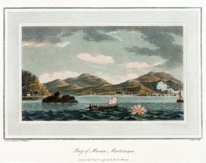 Zatoka Maran na Martynice. Litografia (56,6x43,4 cm) autorstwa wielebnego Coopera Willyamsa (1762-1816)