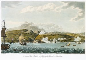 Południowo-zachodni widok na Fort Bourbon i Fort Louis (Fort Saint Louis) na Martynice, 5 lutego - 22 marca