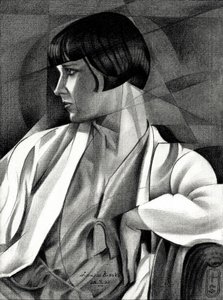 Profil kobiety w stylu art déco autorstwa Corné Akkers