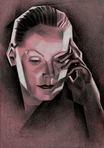 Elegancki portret w stylu geometrycznym autorstwa Corné Akkers