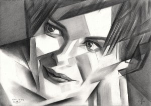 Geometryczny portret twarzy