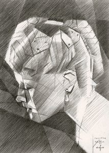 Portret z wykorzystaniem profilu geometrycznego autorstwa Corné Akkers
