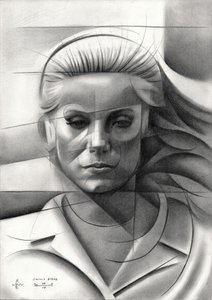 Geometryczny portret kobiety autorstwa Corné Akkers