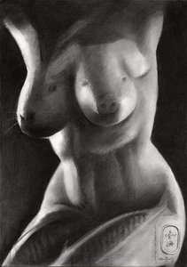 Surrealistyczna hybrydowa postać kobieca autorstwa Corné Akkers