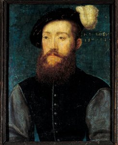 Portret Charlesa de Cosse, hrabiego Brissac (Cosse-Brissac) Obraz na drewnie autorstwa Corneille De Lyon (Corneille de La Haye) (1500/1510-1574)