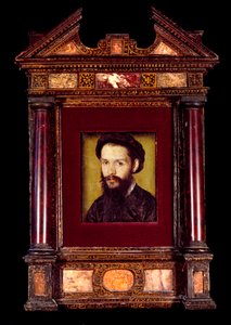 Portret Klemensa des Marets dit Marot (1496-1544) poety francuskiego. Obraz Corneille De Lyon (Corneille de The Hague) (1500/1510-1574) Nd. 0,12x0,10m. 16 wiek.