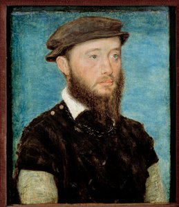 Portret Jean de Bourbon Vendome, hrabiego Soissons i Enghien (1528-1557) Obraz na drewnie autorstwa Corneille De Lyon (Corneille de La Haye) (1500/1510-1574)