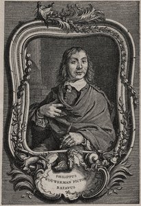 Portret Philipsa Wouwermana lub Philippusa Wouwermansa 1619-1668 Holenderski malarz - rycina Nicolas-Gabriel Dupuis wg Cornelisa Visschera autorstwa Cornelis (after) Visscher