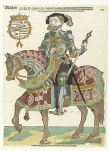 Portret Adriaena de Croy na koniu autorstwa Cornelis Anthonisz. (manner of)