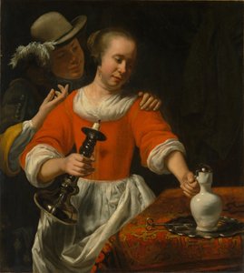 Młoda kobieta i kawaler