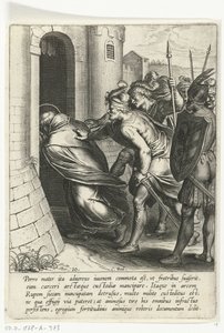 Tomasz przechodzi przez bramę więzienia Życie św. Tomasza z Akwinu (tytuł serii) autorstwa Cornelis Boel