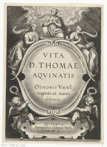 Druk tytułowy dla: Otto van Veen, Vita D. Thomae Aqvinatis, Antwerpia, 1610 Życie św. Tomasza z Akwinu (tytuł serii)