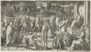 Chrystus przemawia do ludzi autorstwa Cornelis Bos