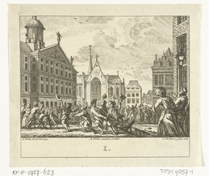Bunt na pogrzebie Daniela Raapa na placu Dam w Amsterdamie w 1754 r