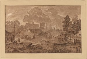 Wieś ze stawem, ok. godz. 1782.