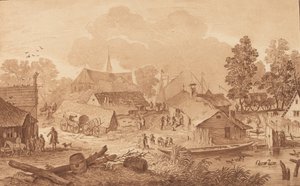 Wieś ze stawem, ok. godz. 1782.