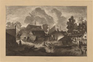 Wieś ze stawem, ok. godz. 1782. autorstwa Cornelis Brouwer