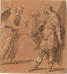 Anioł ukazujący się centurionowi Korneliuszowi autorstwa Cornelis Cornelisz van Haarlem