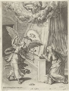 zwiastowanie autorstwa Cornelis Cort