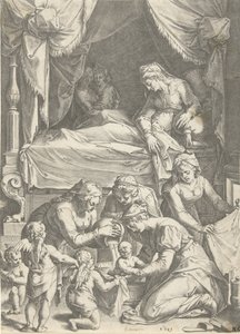 Narodziny Dziewicy autorstwa Cornelis Cort