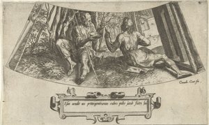 Ezaw sprzedaje swoje pierworództwo Historia Jakuba i Ezawa (tytuł serii) autorstwa Cornelis Cort