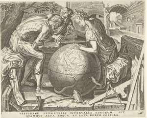 Geometria (Geometria) Siedem sztuk wyzwolonych (Artes Liberales) (tytuł serii) autorstwa Cornelis Cort