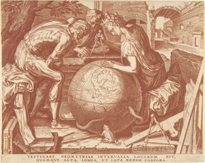 Geometria (Geometria) Siedem sztuk wyzwolonych (tytuł serii) autorstwa Cornelis Cort