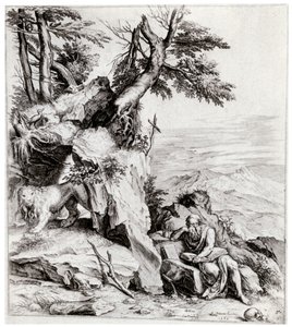 Pejzaż ze św. Hieronima, XVI wiek, 1937 autorstwa Cornelis Cort