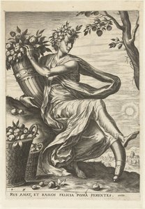 pomona Boginie i nimfy (tytuł serii) autorstwa Cornelis Cort