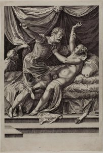 Tarquin i Lukrecja autorstwa Cornelis Cort