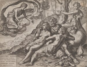 Nieśmiertelne nagrody cnoty, 1564. autorstwa Cornelis Cort