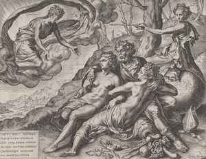 Nieśmiertelne nagrody cnoty, 1564. autorstwa Cornelis Cort