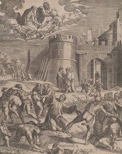 Męczeństwo św. Szczepana, 1576. autorstwa Cornelis Cort