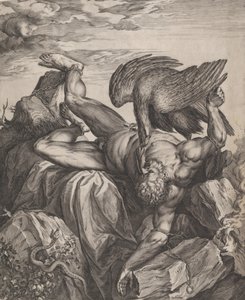 Tityus ukarany w piekle, 1566. autorstwa Cornelis Cort